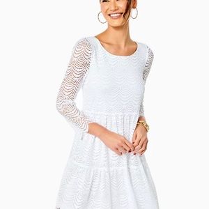 NWT Lilly Pullitzer Geanna Scallop Swing Dress - White - Size XXL